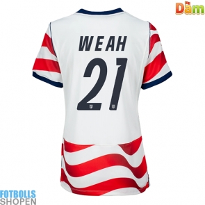 Billiga Förenta stater Timothy Weah #21 Hemmatröja Dam VM 2026 Kortärmad